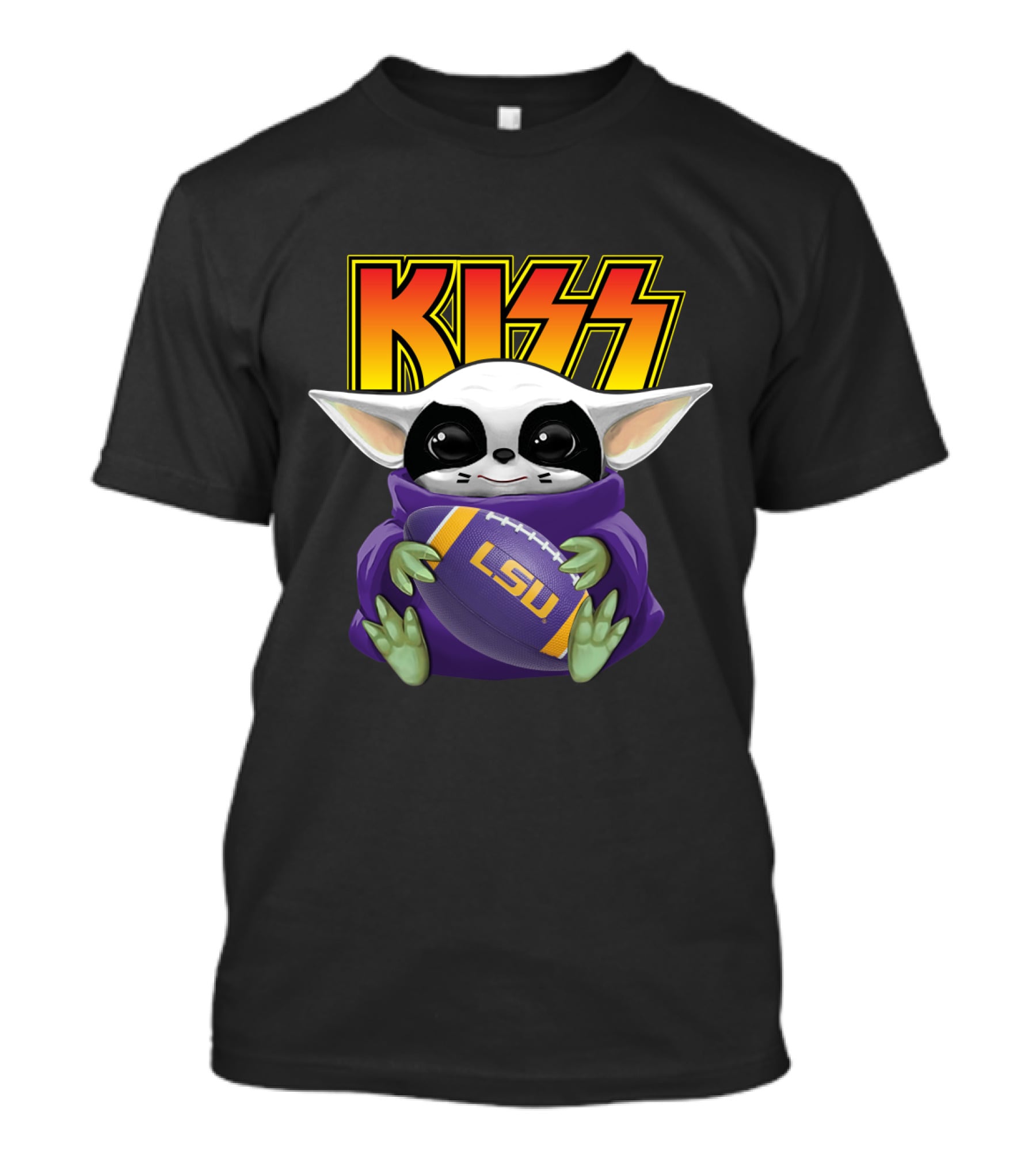 Kiss Baby Jabba Lsu Football Fan Iconic Style T-Shirt