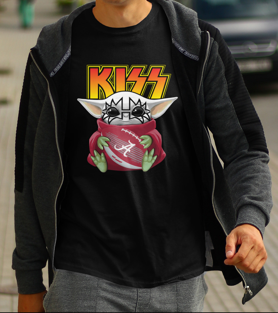 KISS Tommy Thayer Alabama Crimson Tide Yoda Football T-Shirt