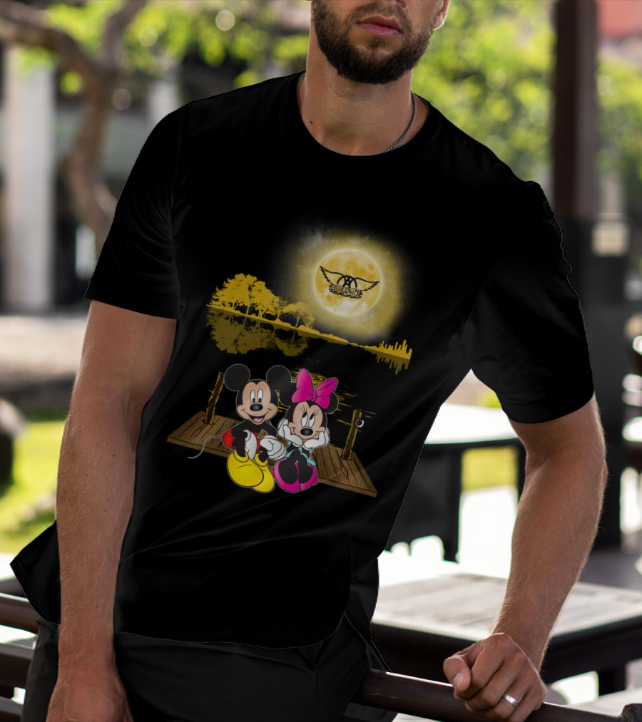 DH 32 Aerosmith Mickey Minnie Moon T-Shirt