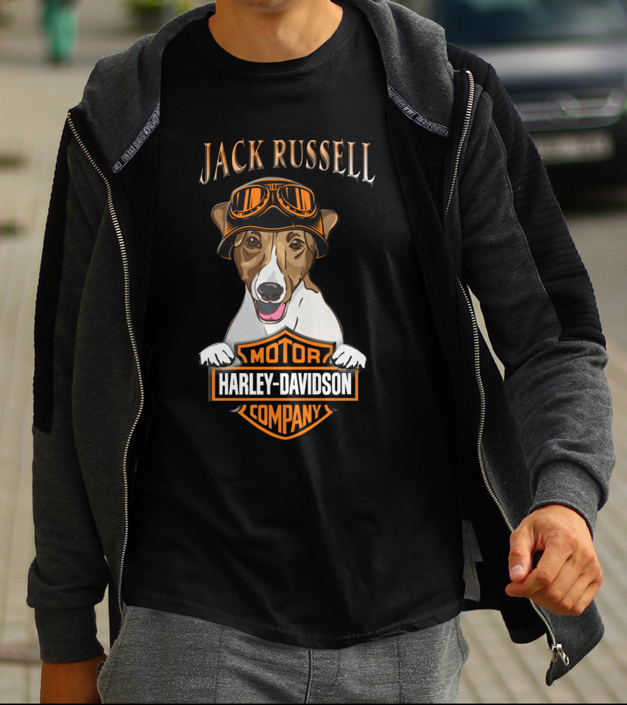 Jack Russell Terrier Harley Davidson Motorcycle Company T-Shirt
