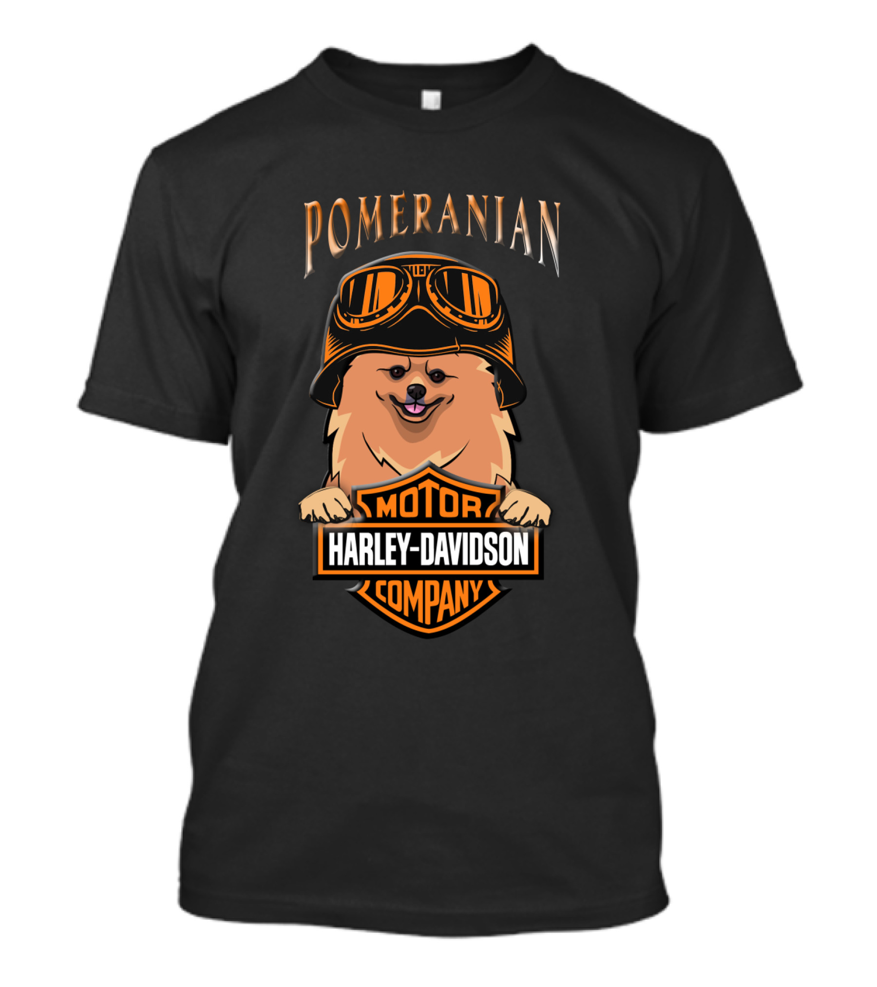 Pomeranian Harley Davidson Motor Company T-Shirt