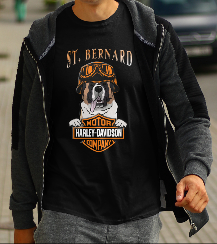 St Bernard Harley Davidson Motorcycle Company T-Shirt