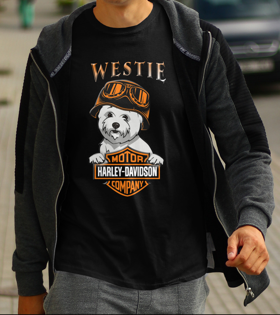 Westie Harley Davidson Motor Company T-Shirt