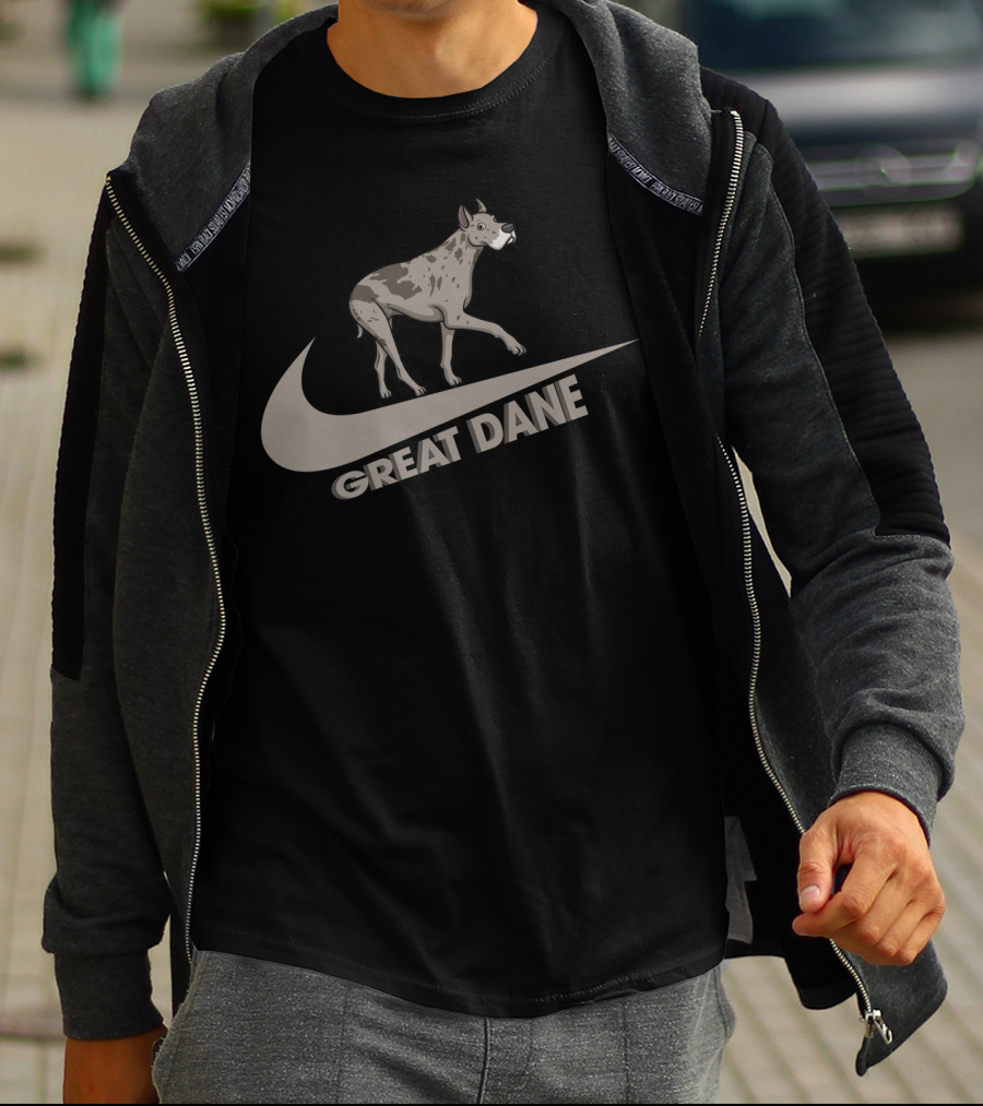 Great Dane Nike Logo Dog T-Shirt