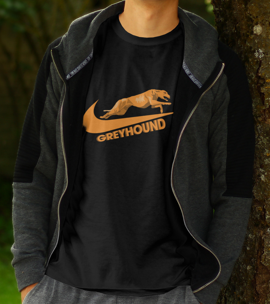 Greyhound Nike Jumping Dog T-Shirt