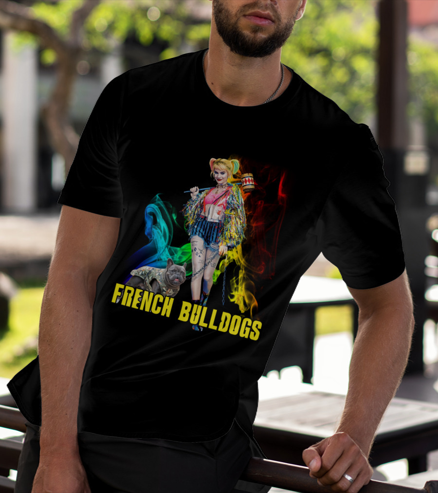 Harley Quinn Style French Bulldogs T-Shirt
