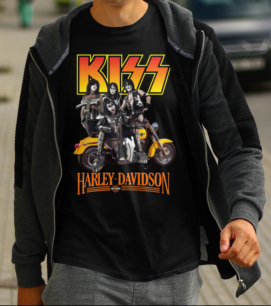 Kiss Harley Davidson Motorcycle Band Collaboration T-Shirt
