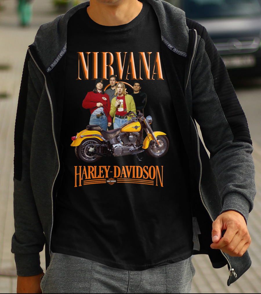 Nirvana Harley Davidson Motorcycle T-Shirt