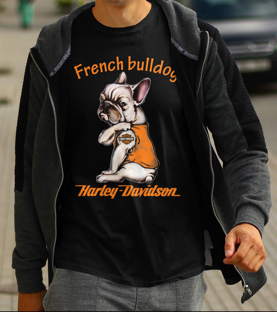 French Bulldog Harley Davidson Motorcycle T-Shirt