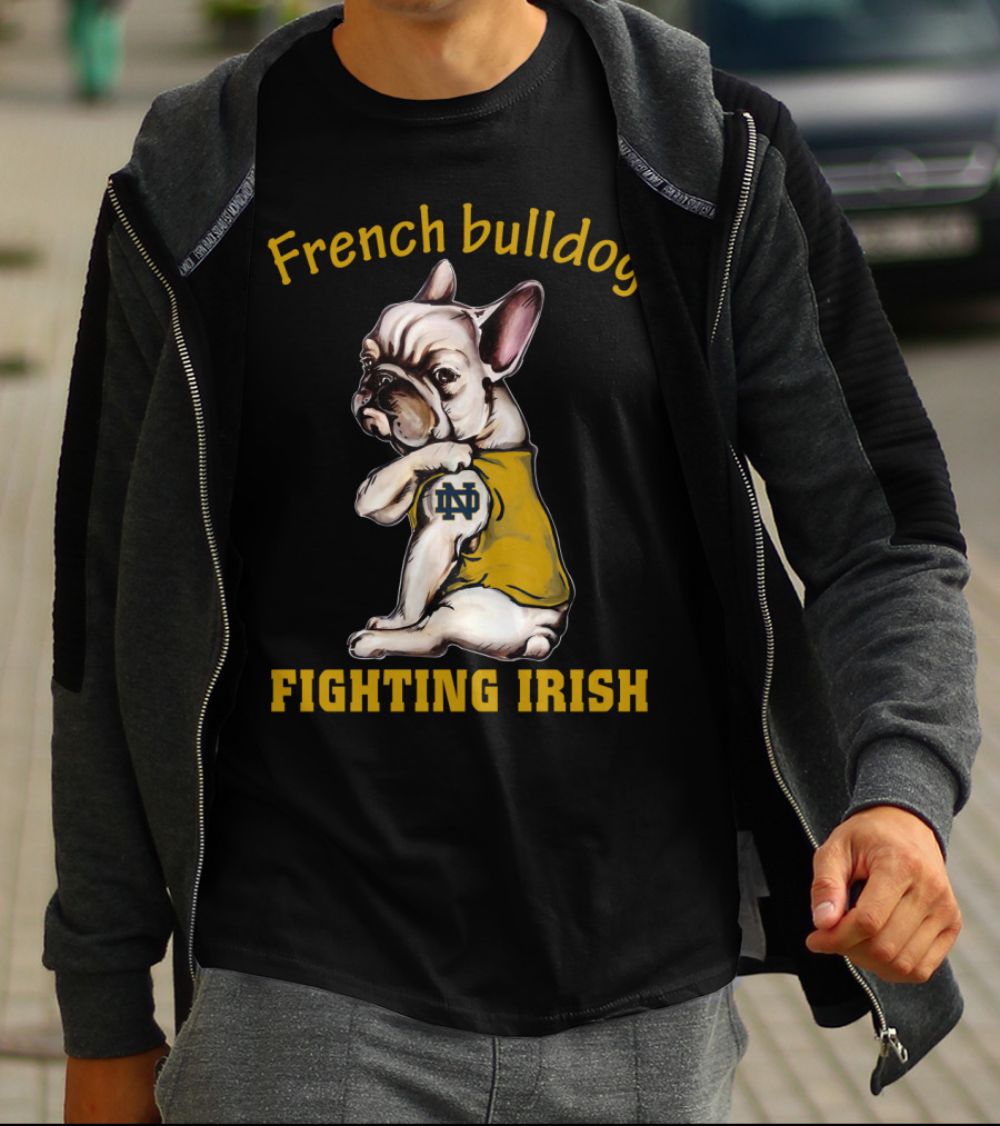 French Bulldog Notre Dame Fighting Irish Nd T-Shirt