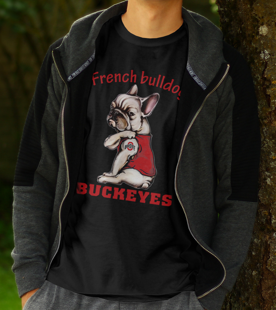French Bulldog Buckeyes Ohio State Osu T-Shirt
