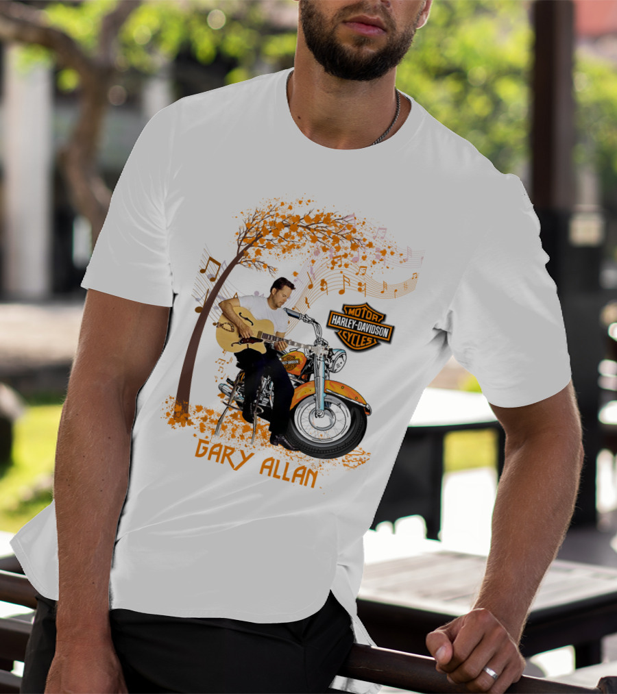 Gary Allan Harley Davidson Motorcycle Music Theme T-Shirt