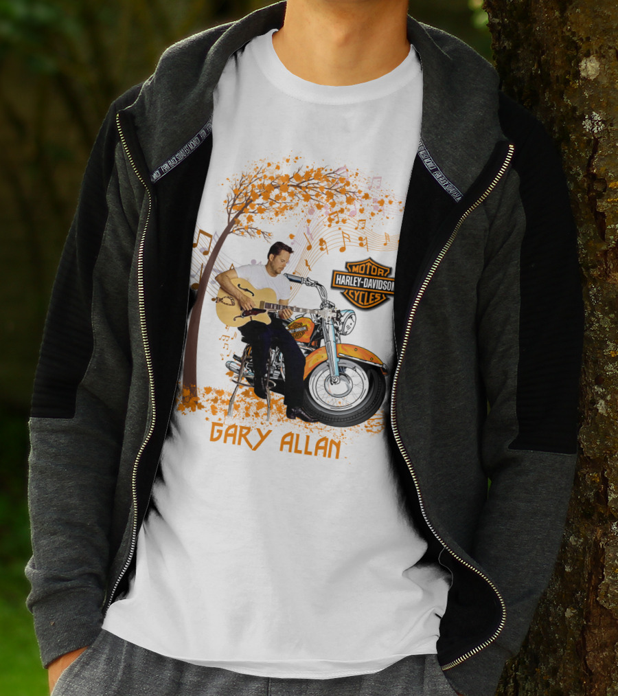 Gary Allan Harley Davidson Motorcycle Music Theme T-Shirt