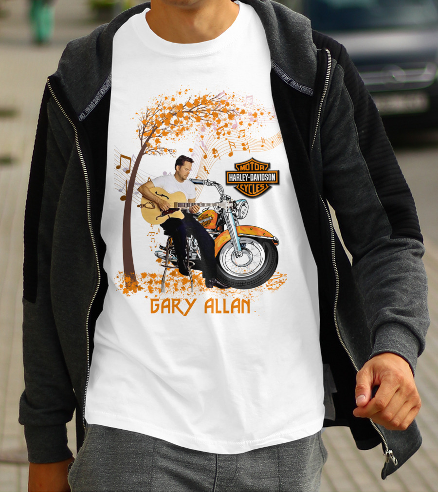 Gary Allan Harley Davidson Motorcycle Music Theme T-Shirt