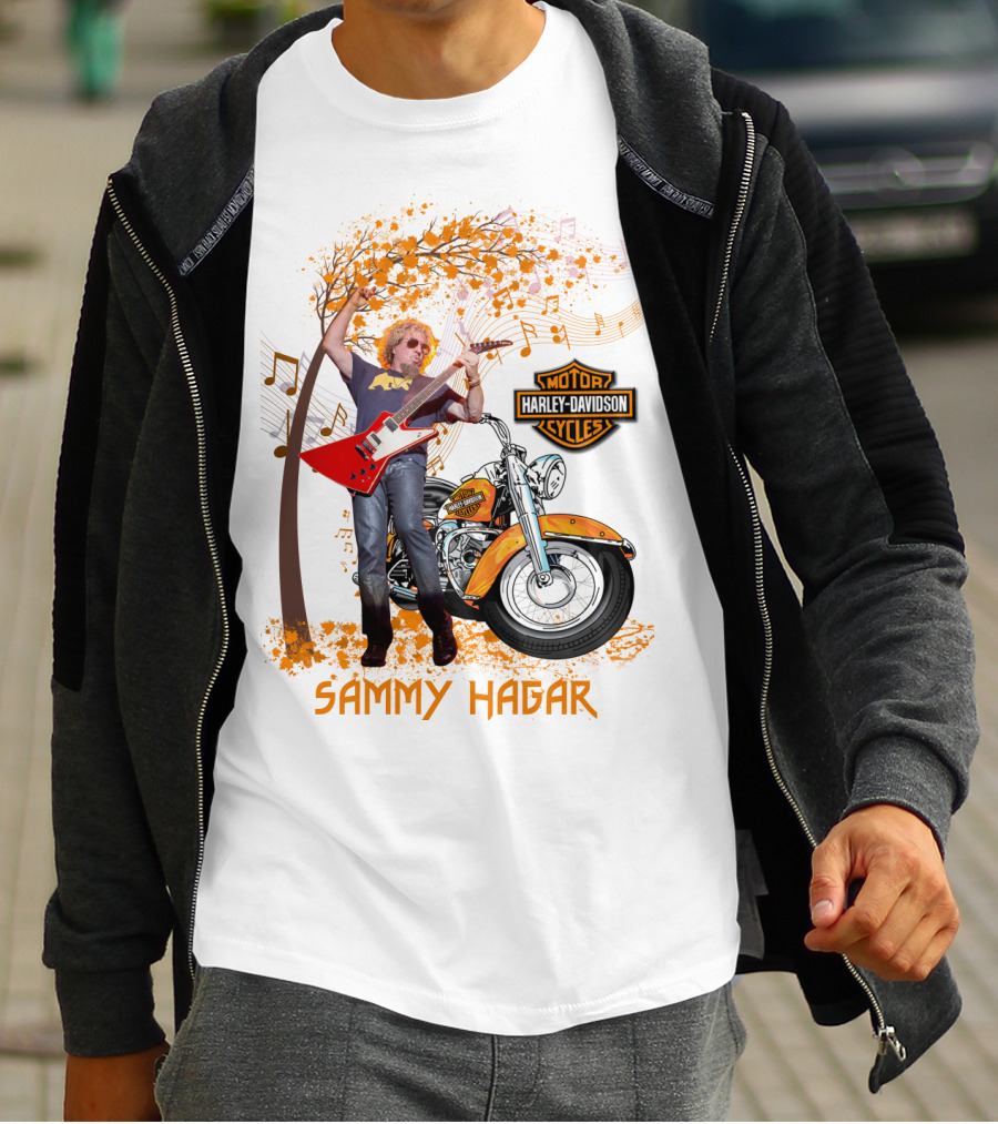 Sammy Hagar Harley Davidson Motorcycle Music Tree T-Shirt
