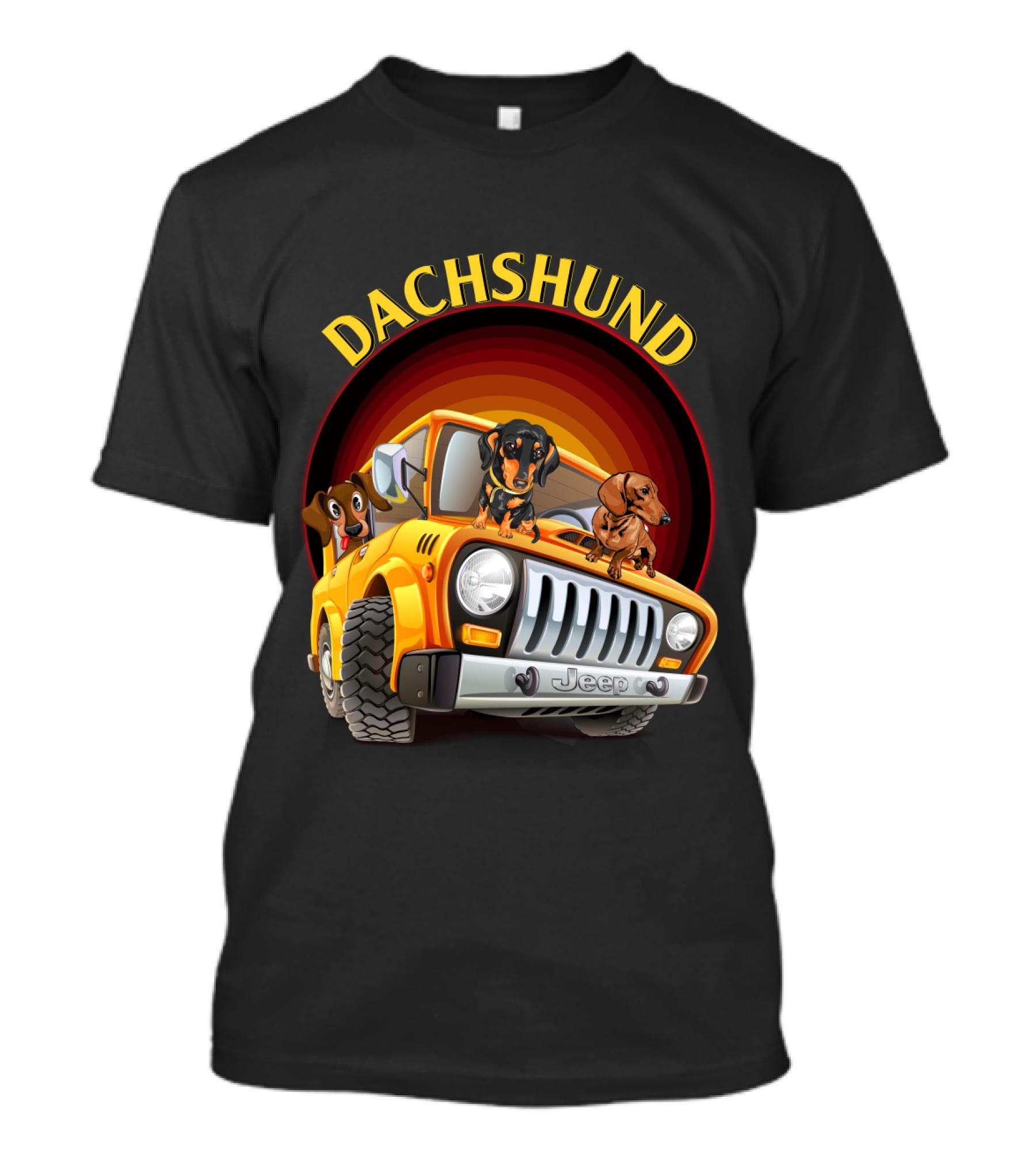 Dachshund Jeep Adventure T-Shirt