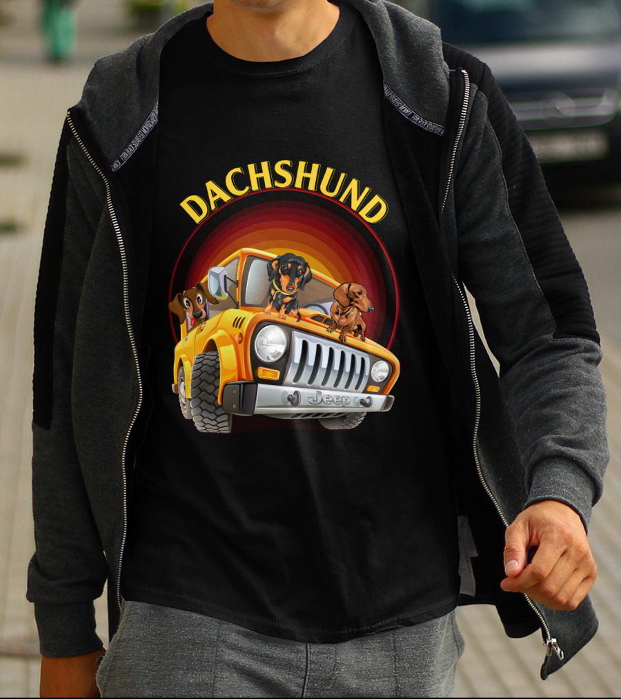 Dachshund Jeep Adventure T-Shirt