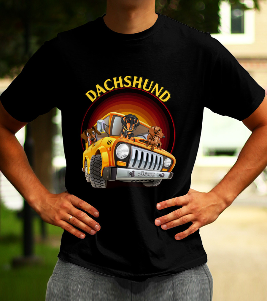 Dachshund Jeep Adventure T-Shirt