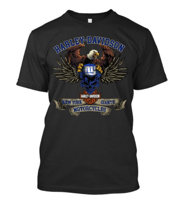 Harley Davidson New York Giants Motorcycles T-Shirt