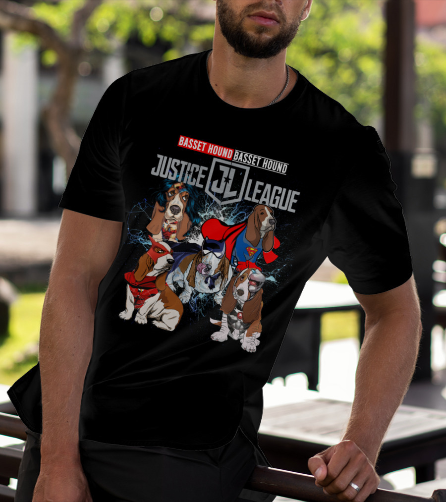 Basset Hound Justice League Jl T-Shirt