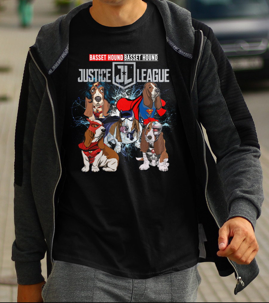 Basset Hound Justice League Jl T-Shirt