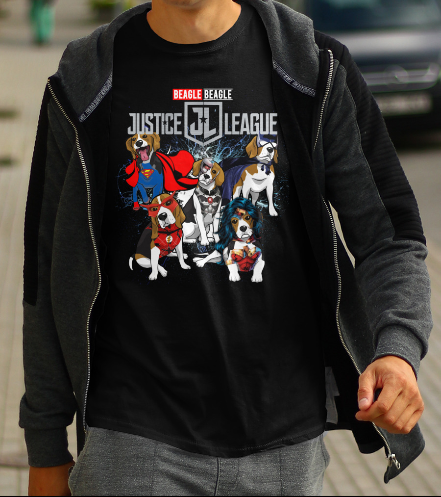 Beagle Justice League Jl 55 Comic Heroes T-Shirt