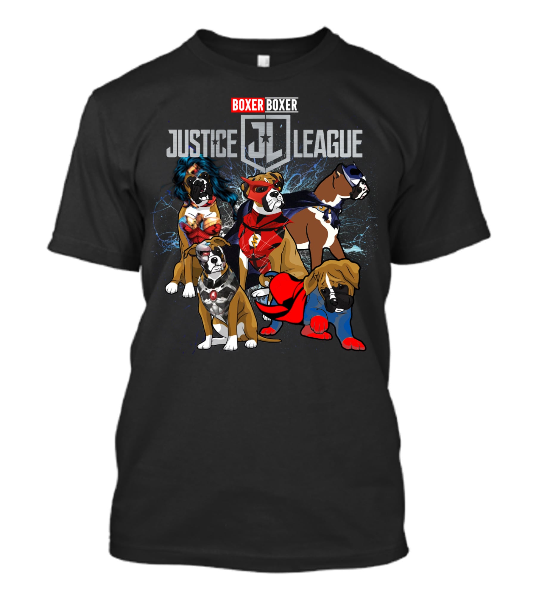 Boxer Justice League Jl 55 Dh Superhero Dogs T-Shirt