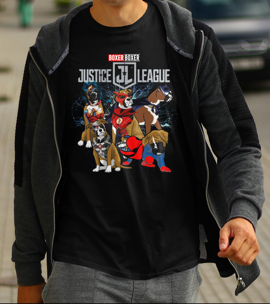 Boxer Justice League Jl 55 Dh Superhero Dogs T-Shirt