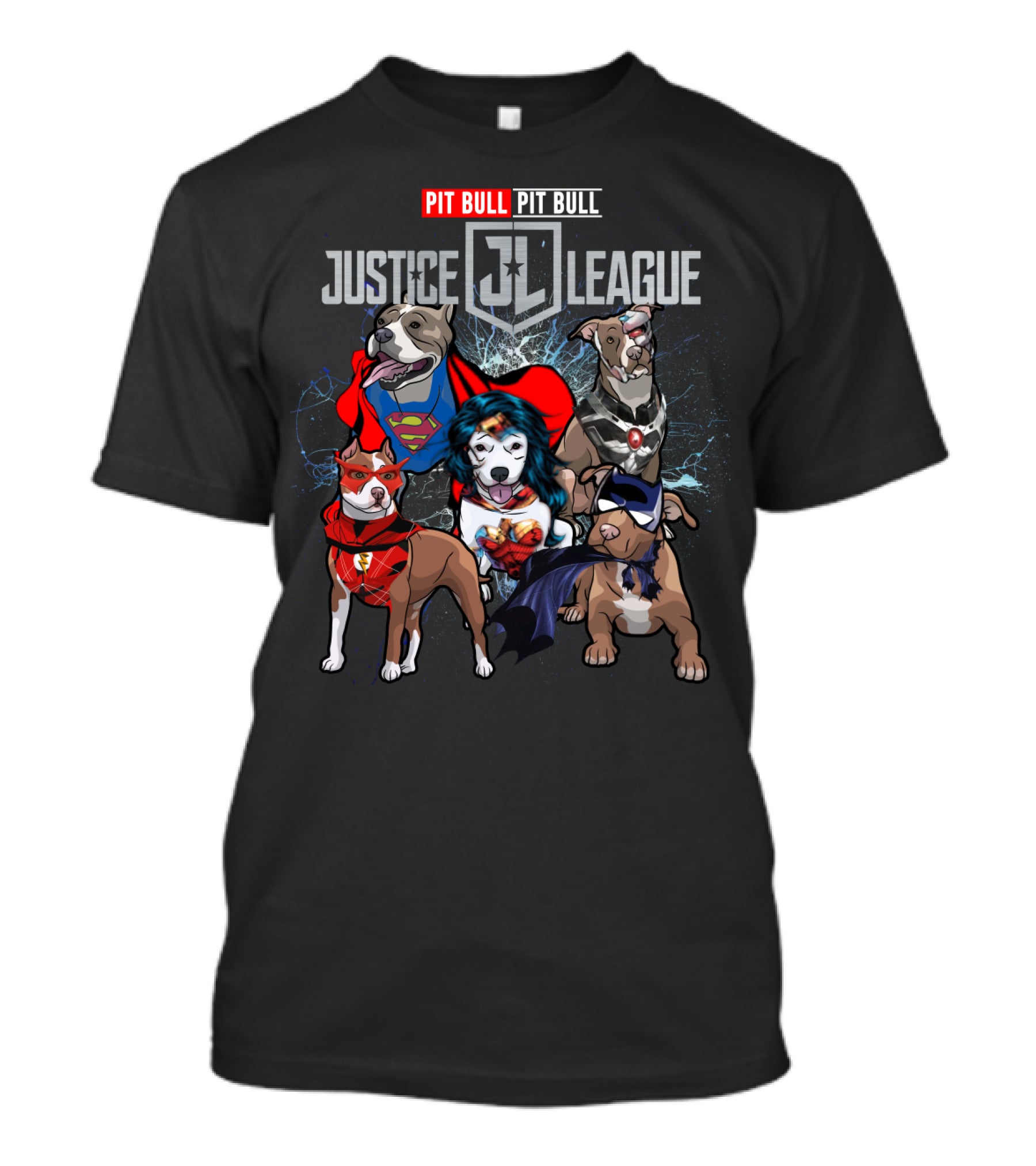 Pit Bull Justice League Superheroes DH 55 T-Shirt