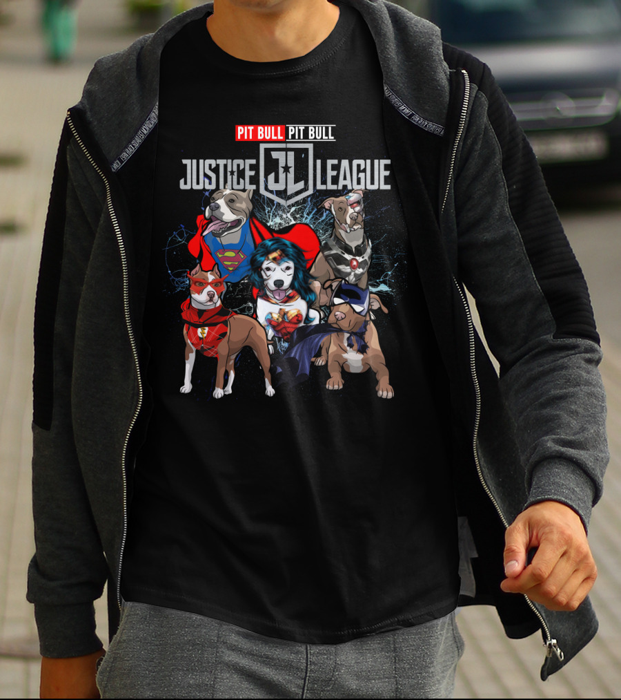 Pit Bull Justice League Superheroes DH 55 T-Shirt