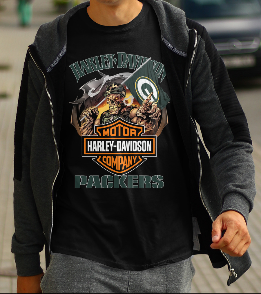Harley Davidson Motor Company Green Bay Packers T-Shirt
