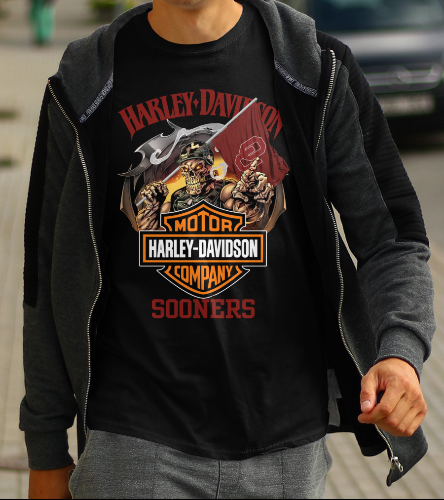 Harley Davidson Motor Company Sooners 69 Oklahoma T-Shirt