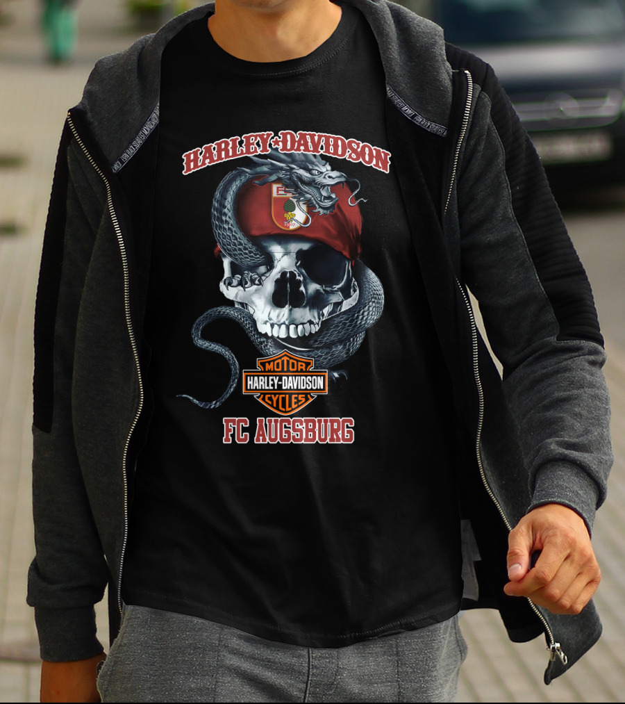 Harley Davidson Fc Augsburg Skull Snake T-Shirt