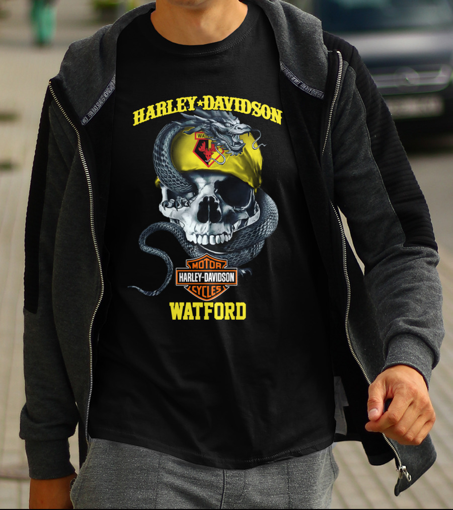 Harley Davidson Watford Skull And Snake T-Shirt