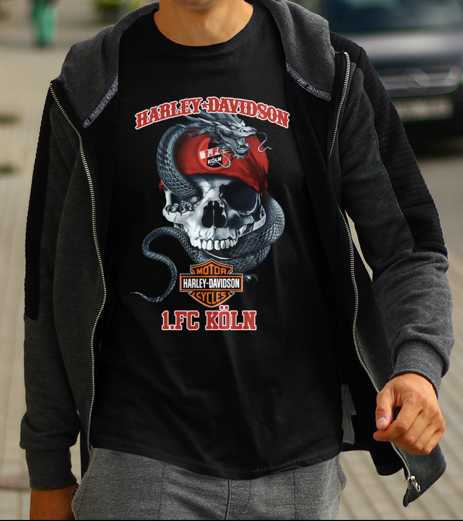 Harley Davidson 1. Fc Köln Skull Snake T-Shirt