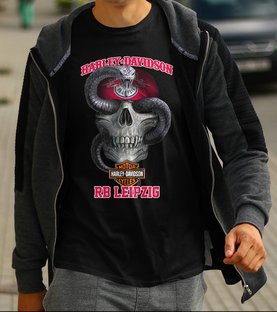 Harley Davidson Motor Cycles Rb Leipzig Skull Snake T-Shirt