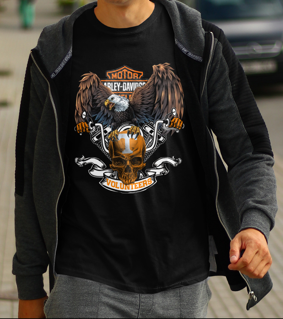 Harley Davidson Motorcycles Eagle Volunteers Tennessee T-Shirt