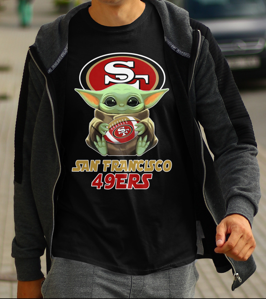San Francisco 49Ers Baby Alien Holding Football T-Shirt