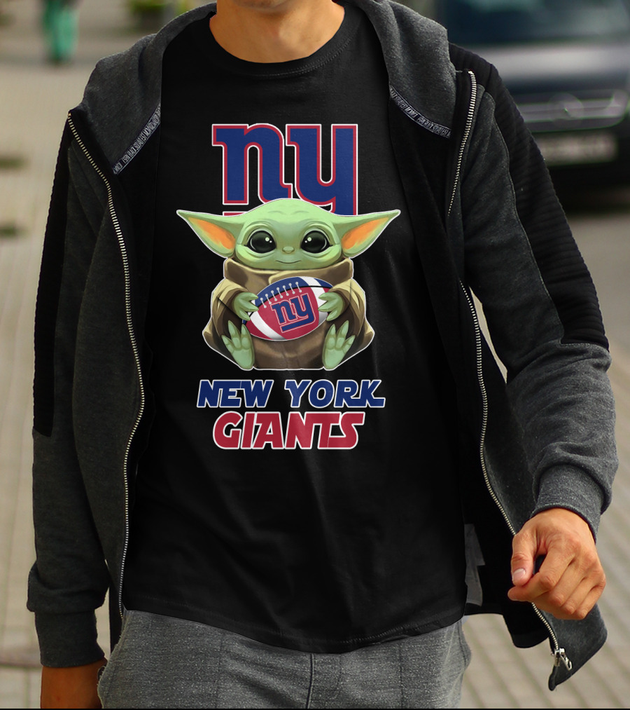 Ny New York Giants Baby Yoda Football T-Shirt
