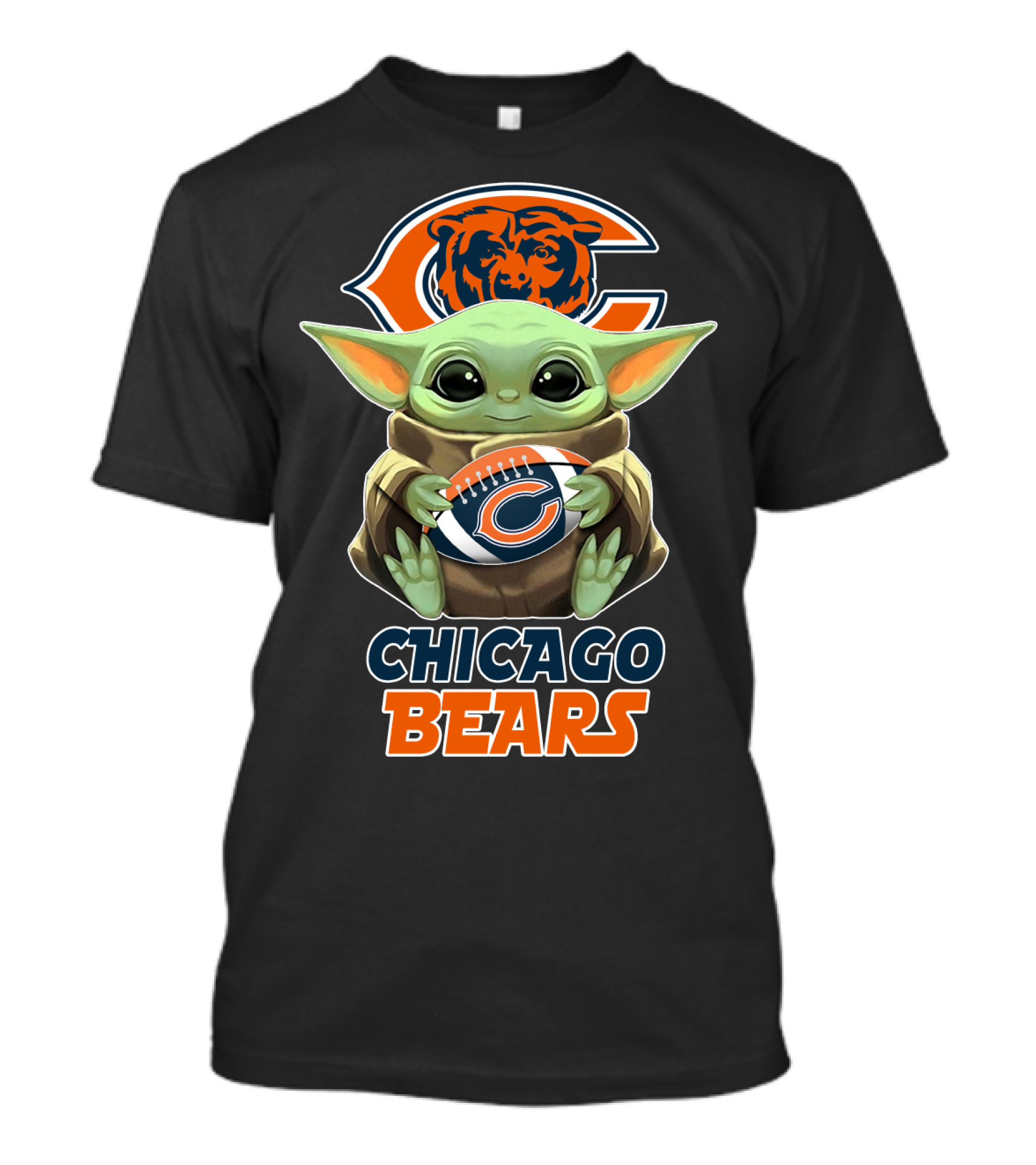 Chicago Bears Grogu Football T-Shirt