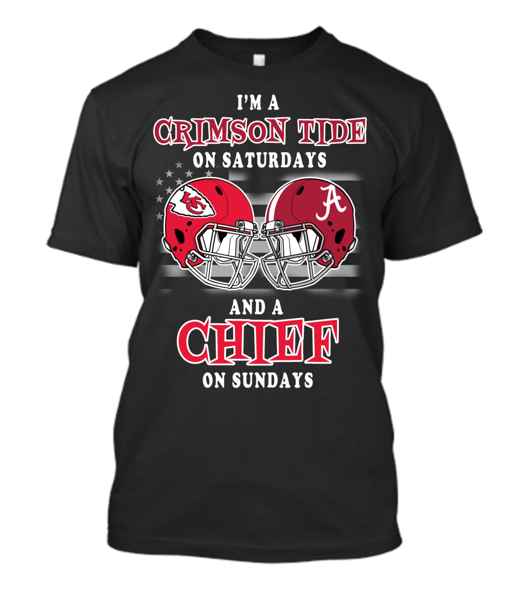 I'm A Crimson Tide On Saturdays And A Chief On Sundays T-Shirt