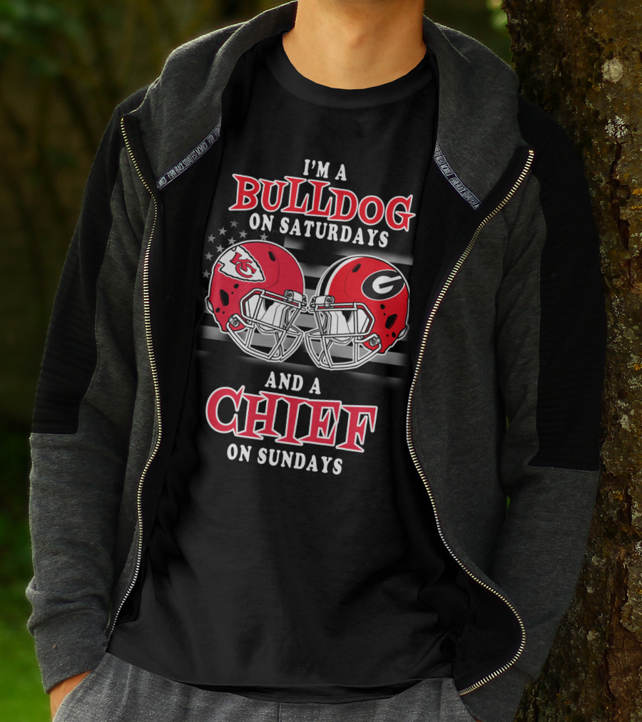 I'm A Bulldog On Saturdays And A Chief On Sundays T-Shirt