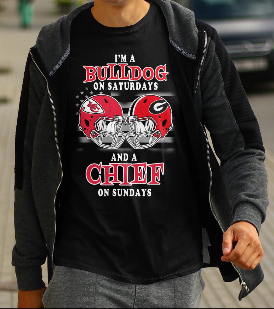 I'm A Bulldog On Saturdays And A Chief On Sundays T-Shirt
