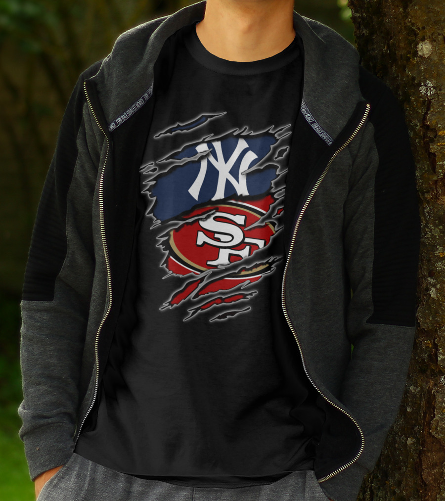 New York Yankees San Francisco 49ers Fan Fusion T-Shirt