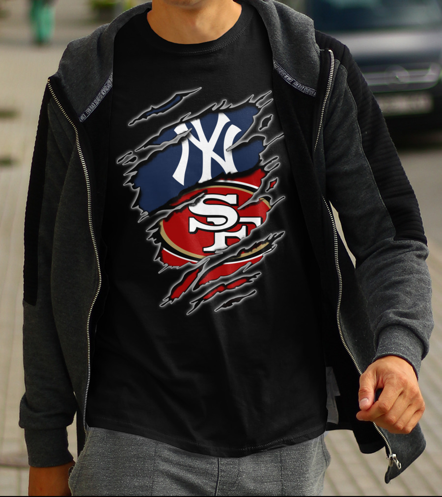 New York Yankees San Francisco 49ers Fan Fusion T-Shirt