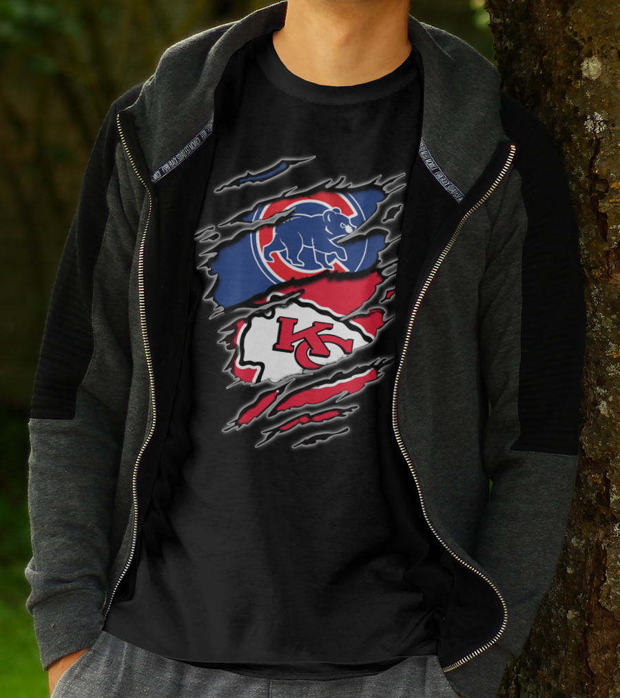 Chicago Cubs Kansas City Chiefs Fan T-Shirt