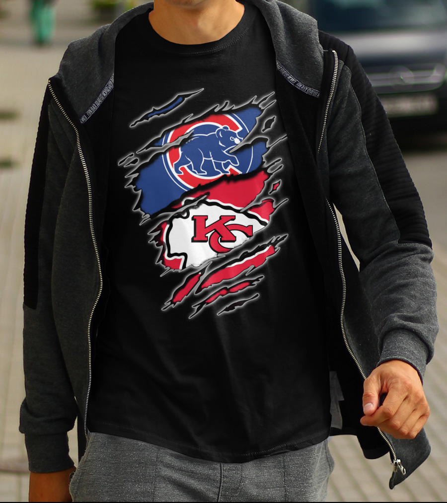 Chicago Cubs Kansas City Chiefs Fan T-Shirt