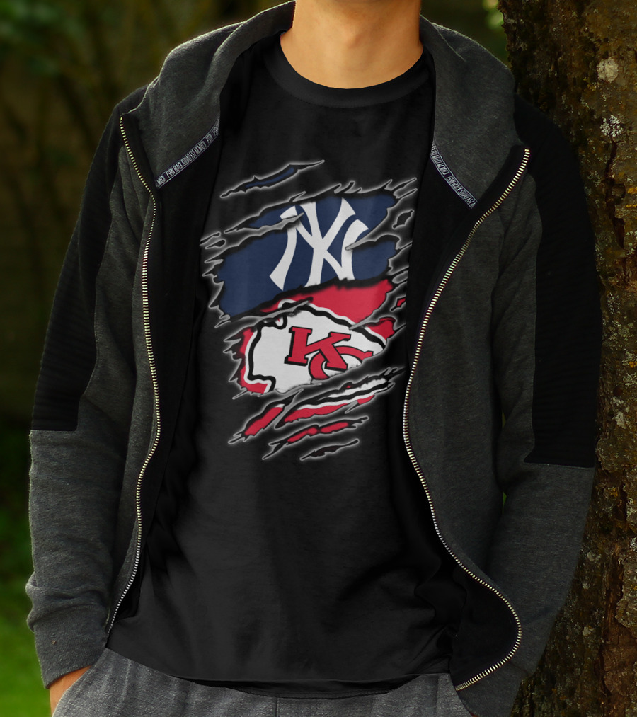 Yankees Chiefs Fan Crossover T-Shirt