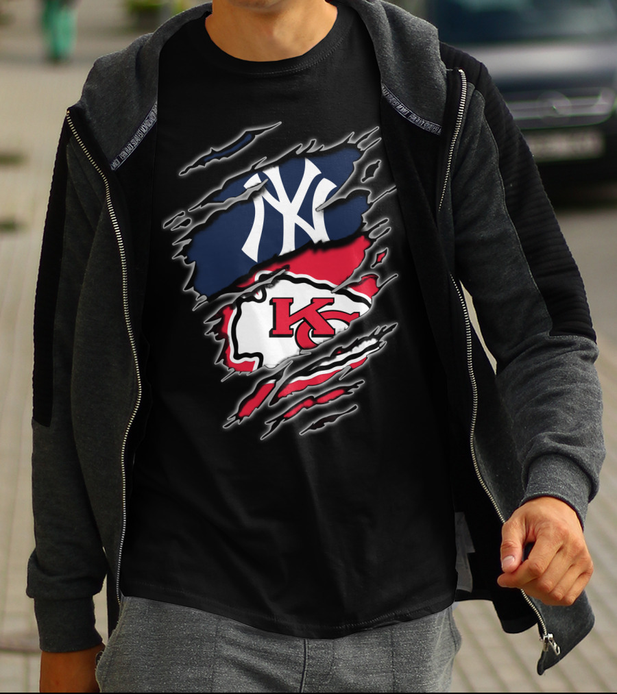 Yankees Chiefs Fan Crossover T-Shirt