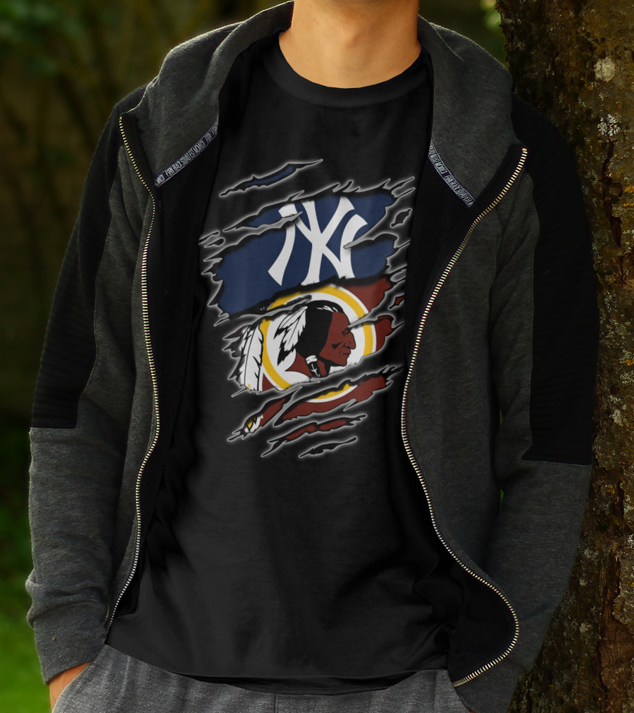 Yankees And Redskins Fan Tribute T-Shirt